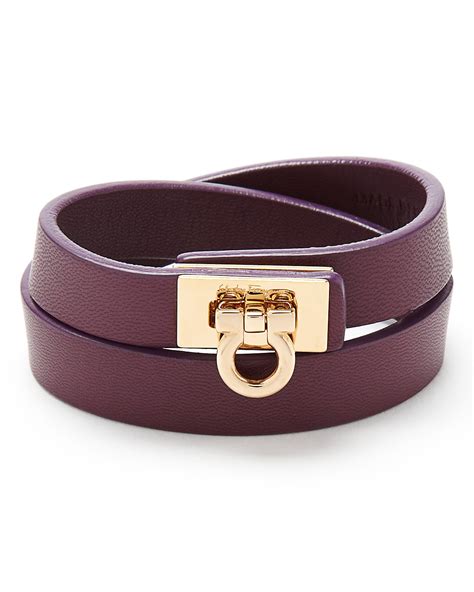 salvatore ferragamo gancini wrap bracelet.